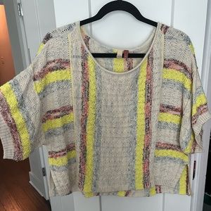 Pilcro oversized cropped popover sweater